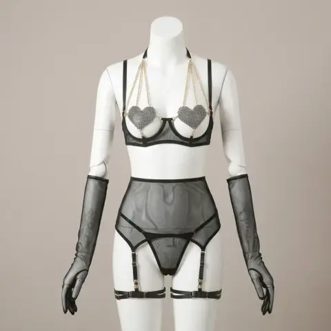Ruby Romance Two Piece Lingerie Set (view 5)