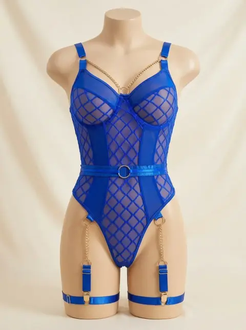 Sheer Bandage Bra Lingerie Set