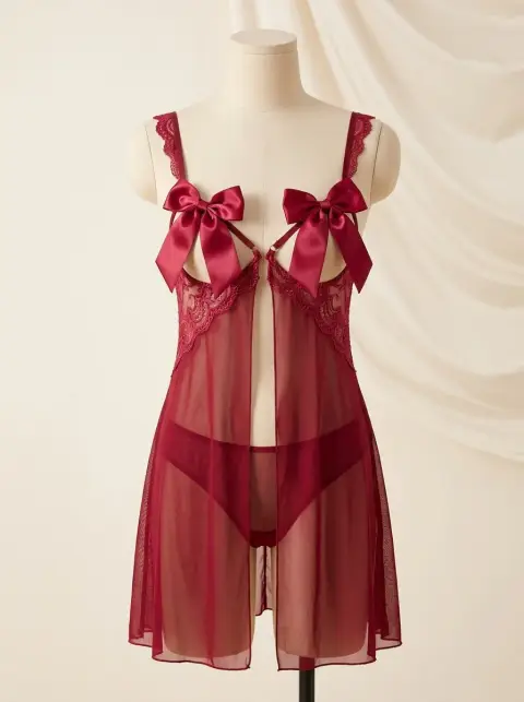 Sheer Strap Nightdress with Adjustable Straps