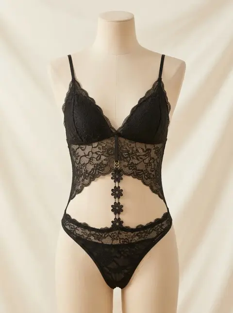 Short Sheer Net 2 Piece Nightwear Set