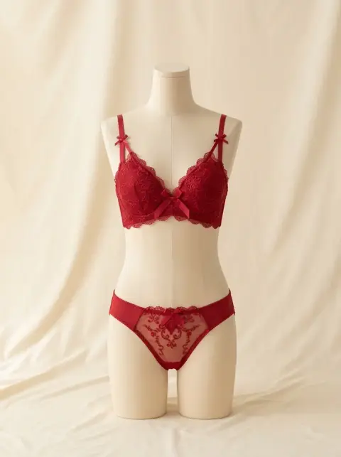 Soft Lace Underwire Bra and Panty Set (view 3)