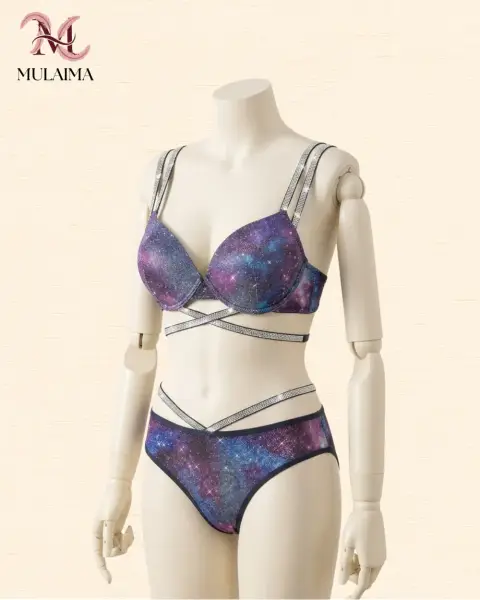 Sparkle Shimmer Push-Up Bra Set